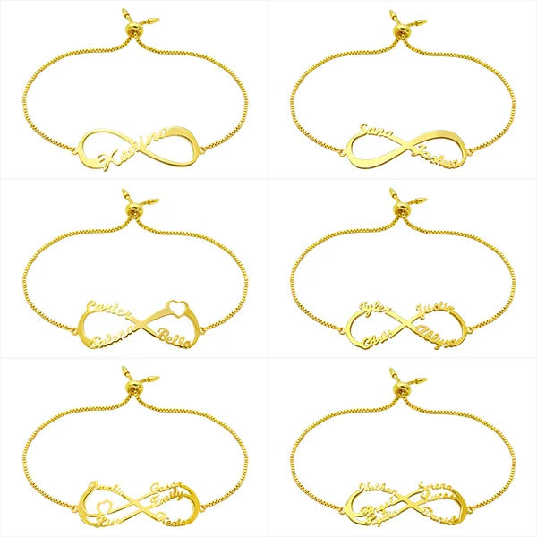 Infinity Bracelet 1-6 Name - Glamour