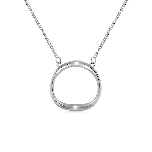 Personalized Shadow Heart Name Necklace in Silver - Glamour