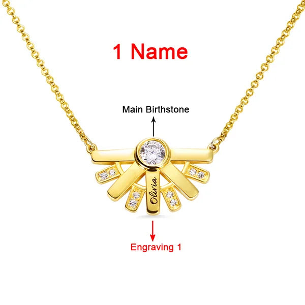 "You Are My Sun Shine" Birthstone Necklace - Glamour