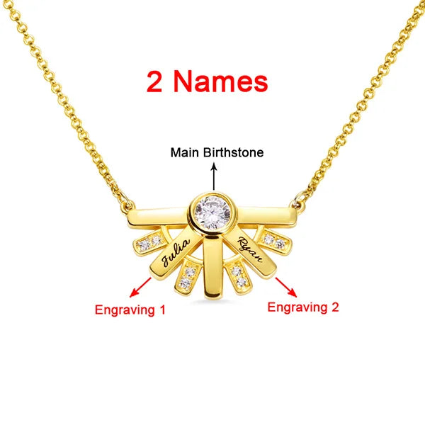 "You Are My Sun Shine" Birthstone Necklace - Glamour