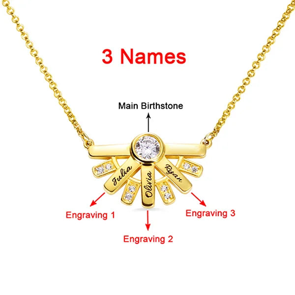 "You Are My Sun Shine" Birthstone Necklace - Glamour