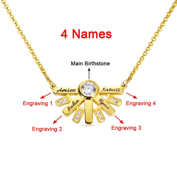"You Are My Sun Shine" Birthstone Necklace - Glamour