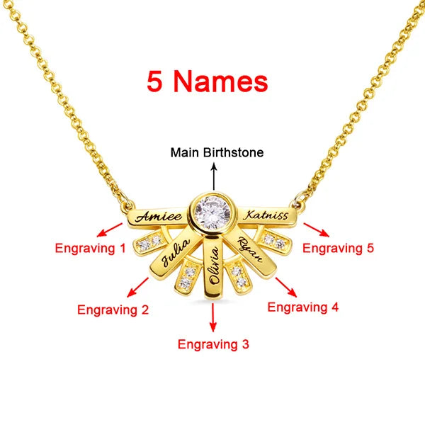 "You Are My Sun Shine" Birthstone Necklace - Glamour