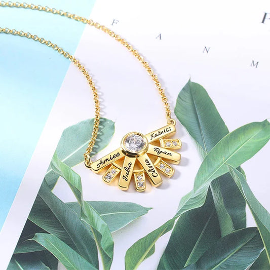 "You Are My Sun Shine" Birthstone Necklace - Glamour