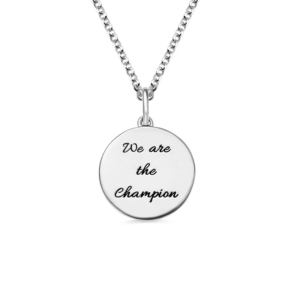 Basketball Necklace with Names in Circle in Sliver - Glamour