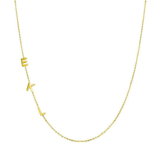 Customized Sideways Initial Necklace