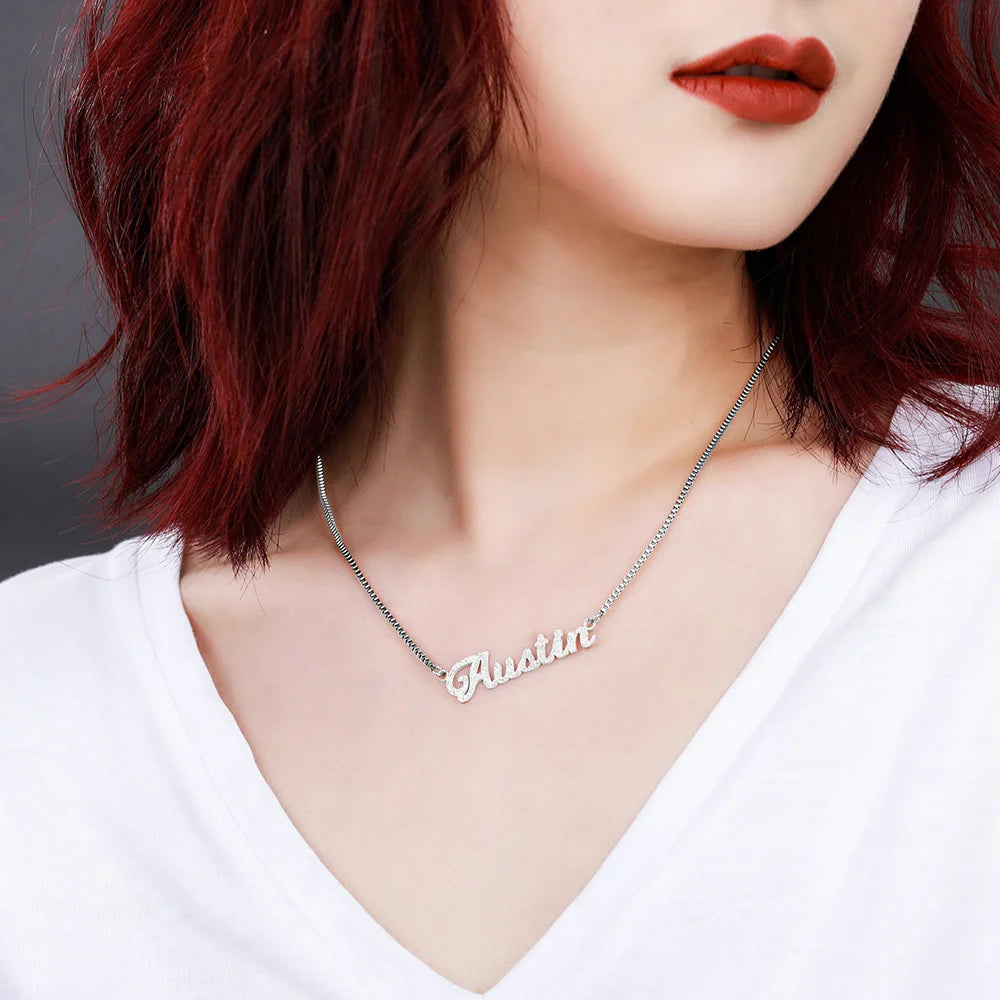 Personalized Sparkling Name Necklace - Glamour