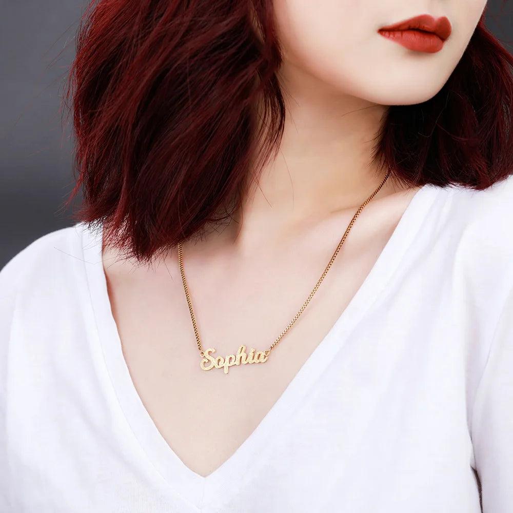 Personalized Sparkling Name Necklace - Glamour