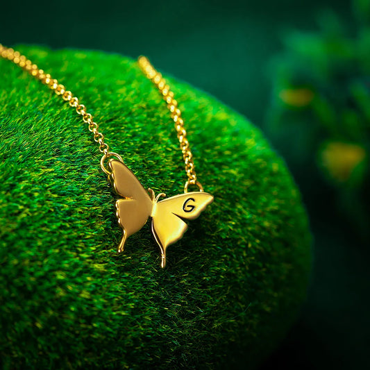 Customizable Name Butterfly Necklace - Glamour
