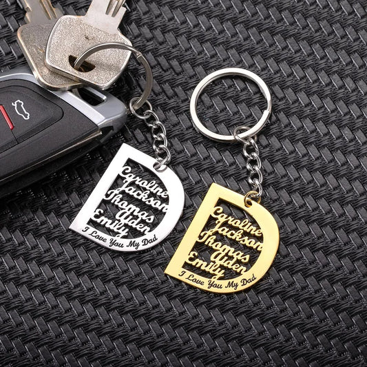 Personalized Keychain for Dad - Glamour