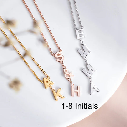 User-defined Initial Necklace - Glamour