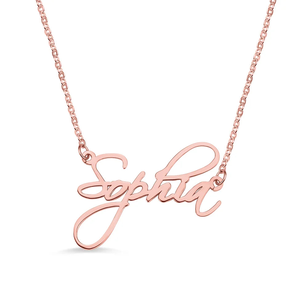 Personalized Calligraphy Name Necklace - Glamour