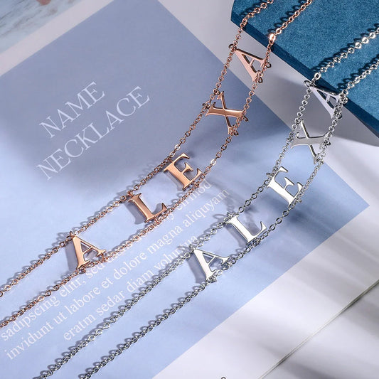 Personalized Initial Choker Necklace - Glamour