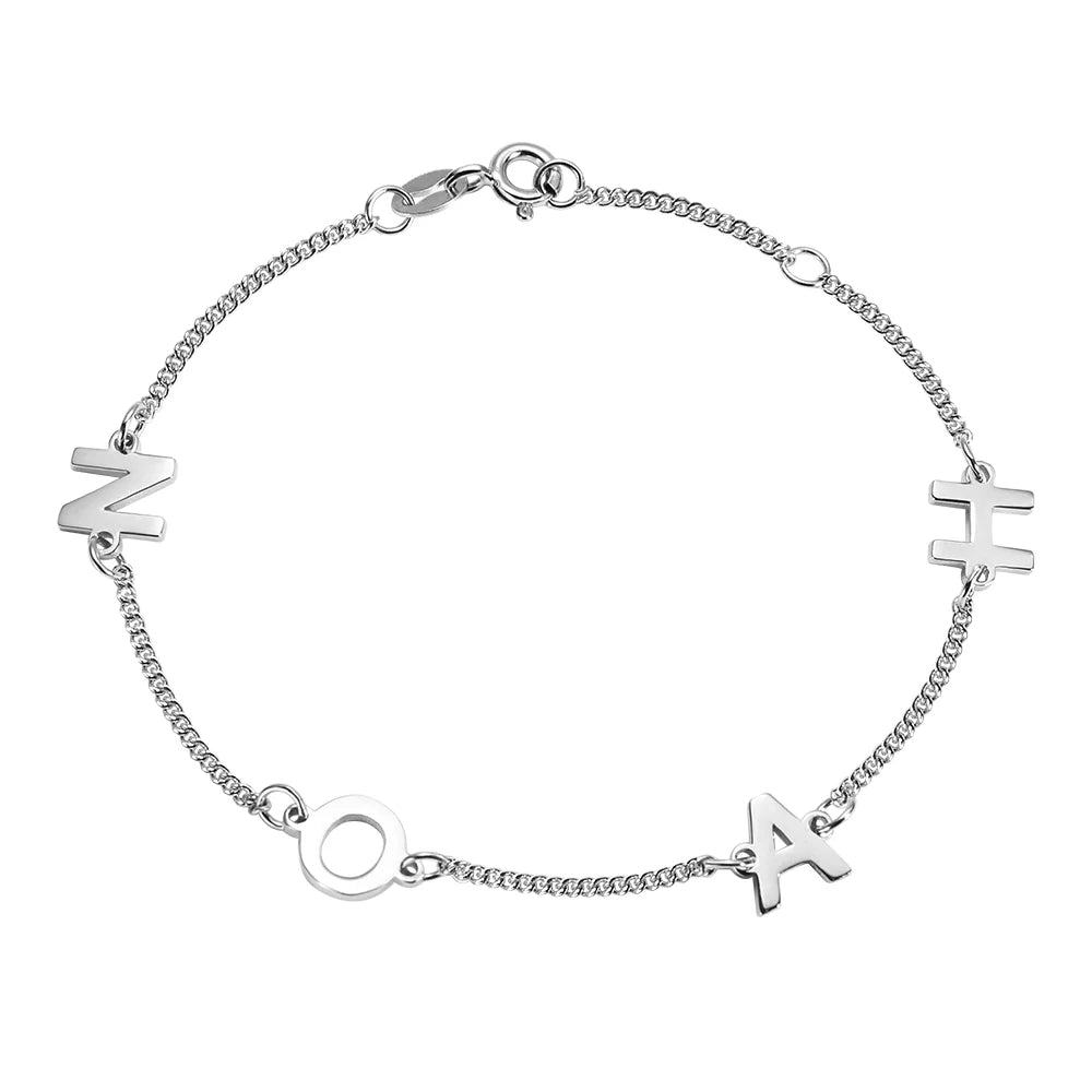 Personalized Sterling Silver Initial/Name Bracelet - Glamour