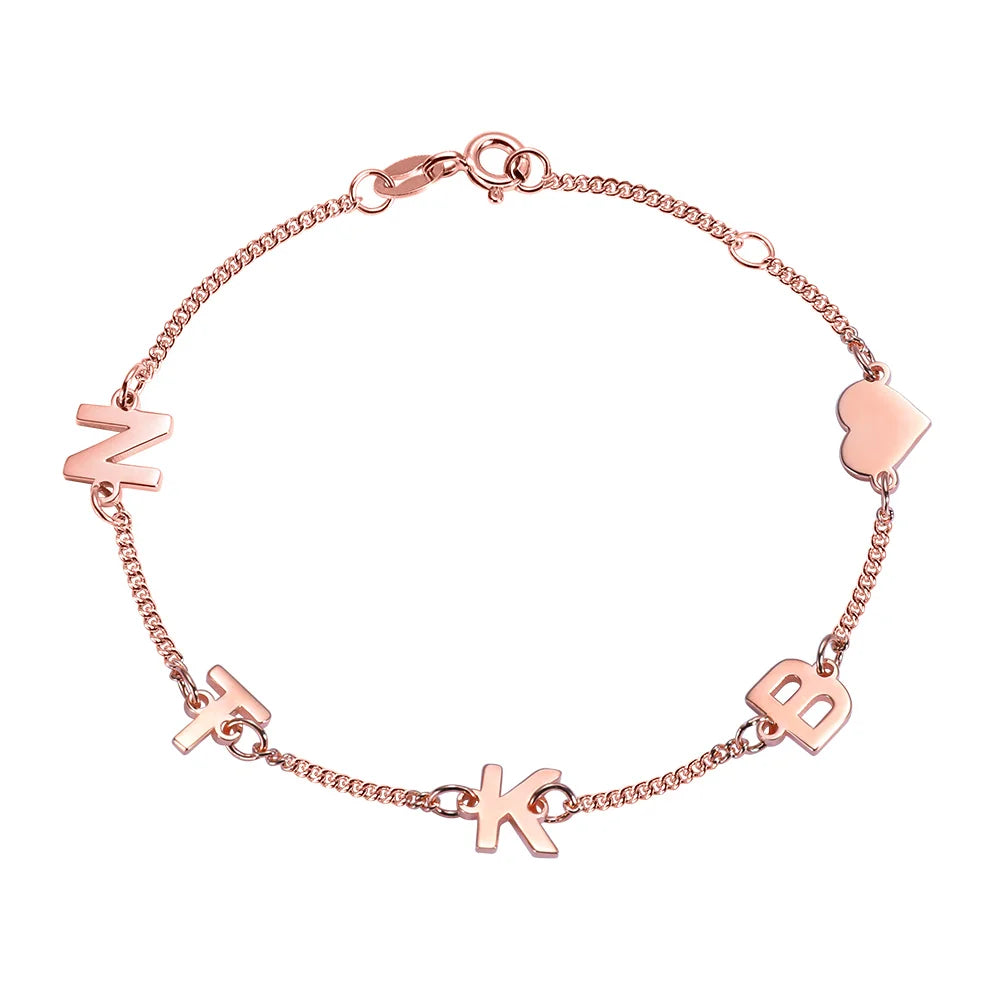 Personalized Sterling Silver Initial/Name Bracelet - Glamour