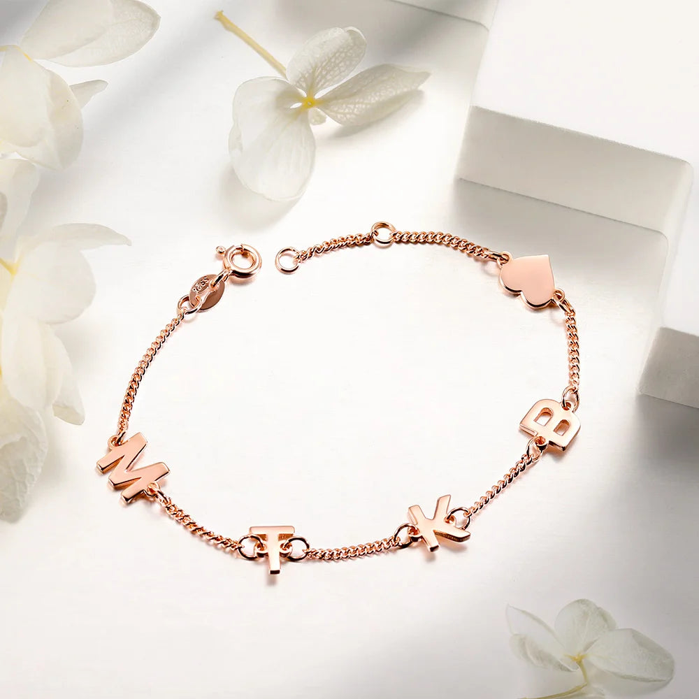 Personalized Sterling Silver Initial/Name Bracelet - Glamour