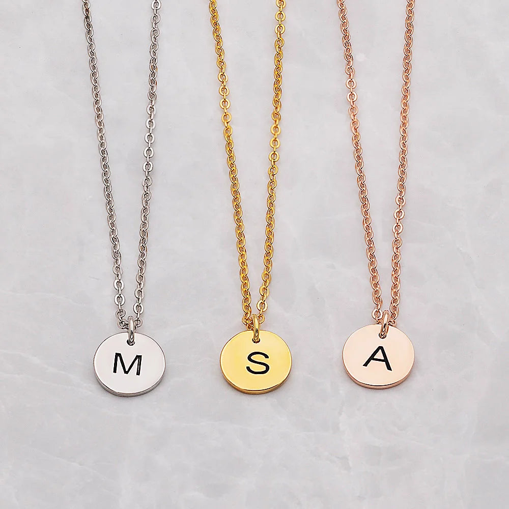 4 Shapes Custom Initial Necklace for Kids - Glamour