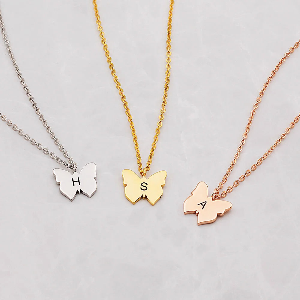 4 Shapes Custom Initial Necklace for Kids - Glamour