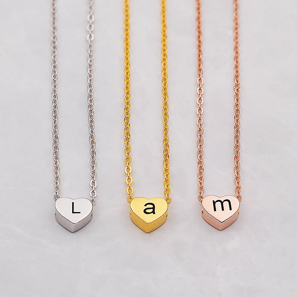 4 Shapes Custom Initial Necklace for Kids - Glamour