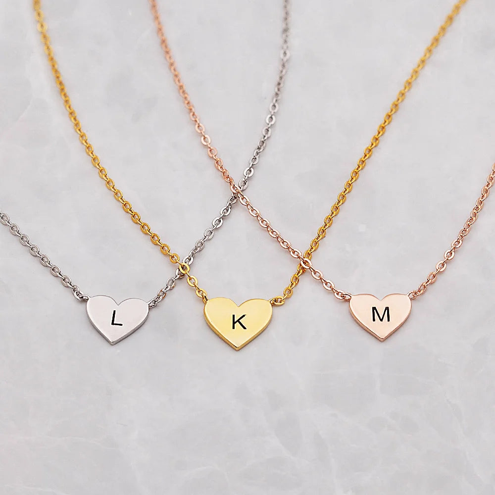 4 Shapes Custom Initial Necklace for Kids - Glamour