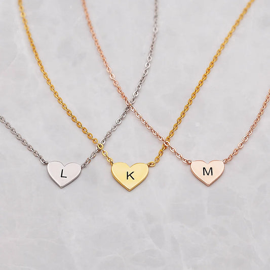 4 Shapes Custom Initial Necklace for Kids - Glamour