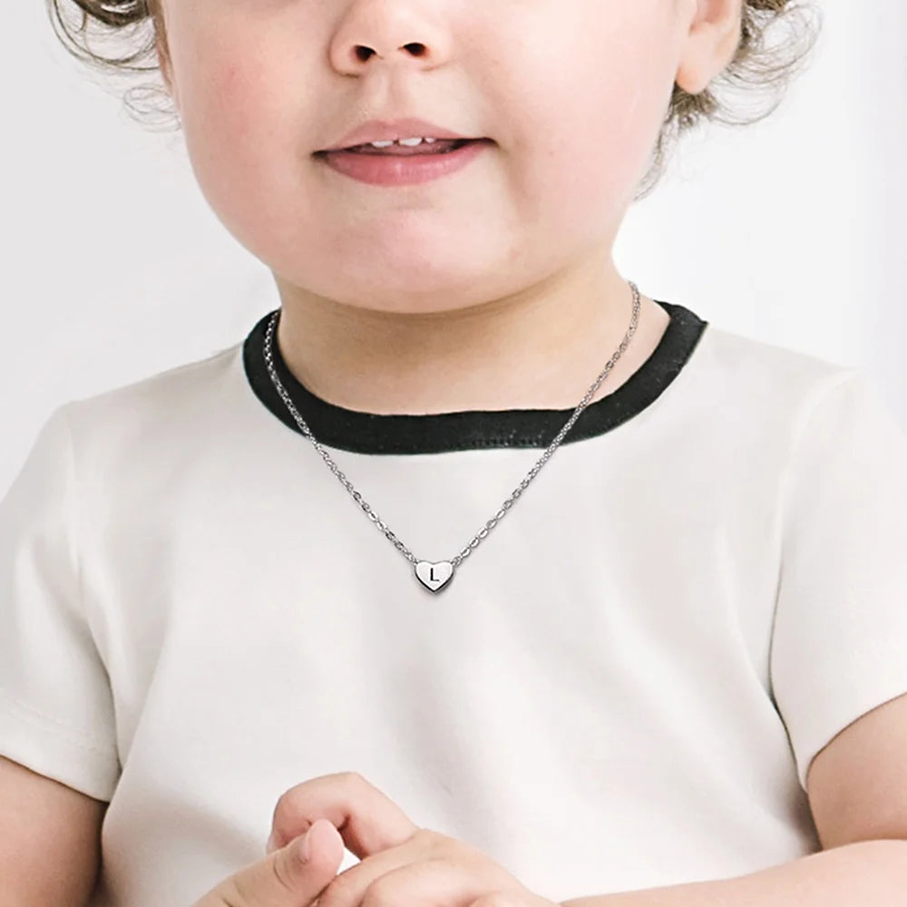 4 Shapes Custom Initial Necklace for Kids - Glamour