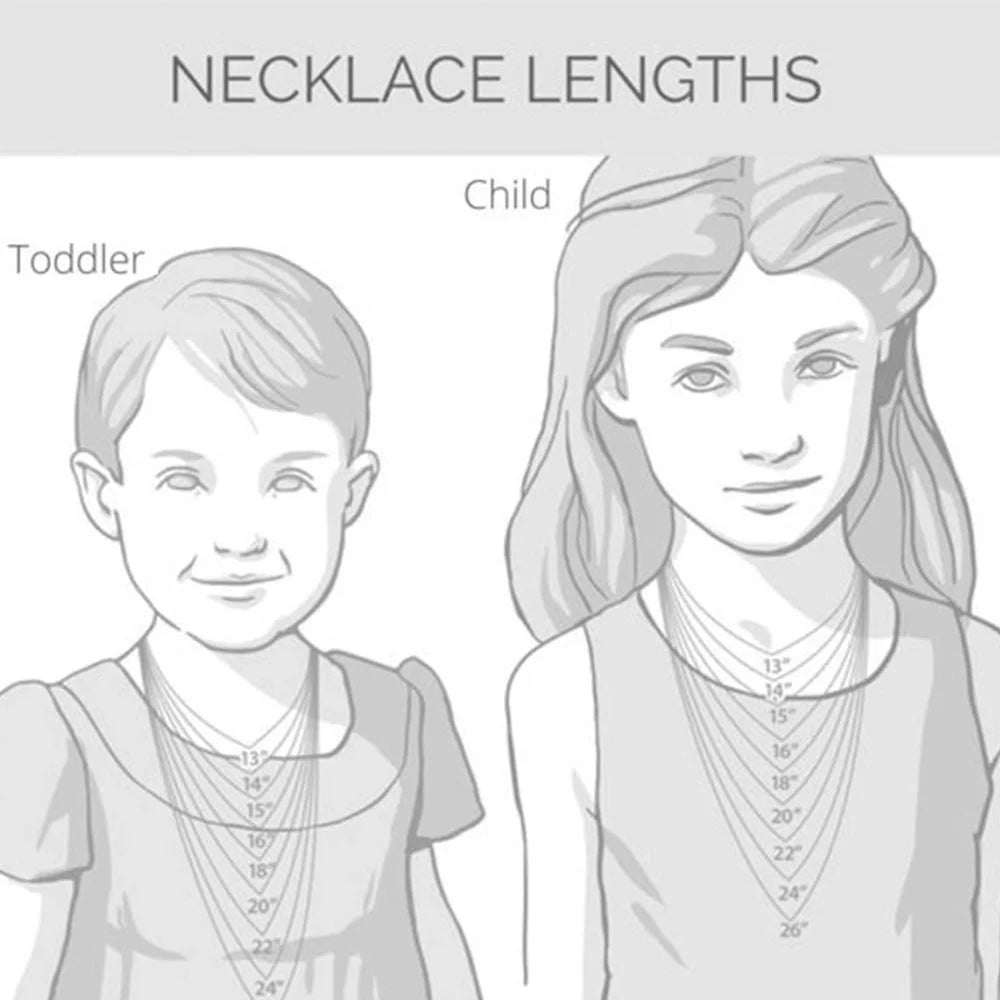 4 Shapes Custom Initial Necklace for Kids - Glamour