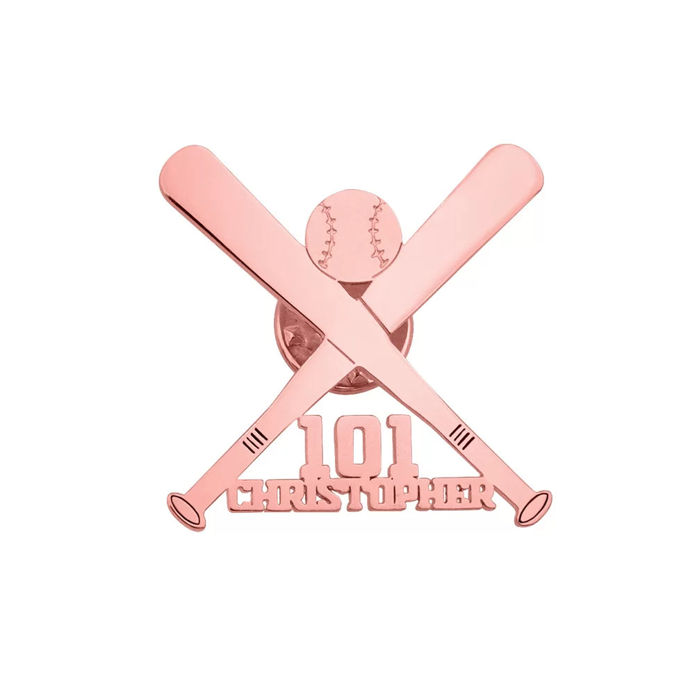 Personalized Baseball Brooch for Baseball Enthusiast - Glamour