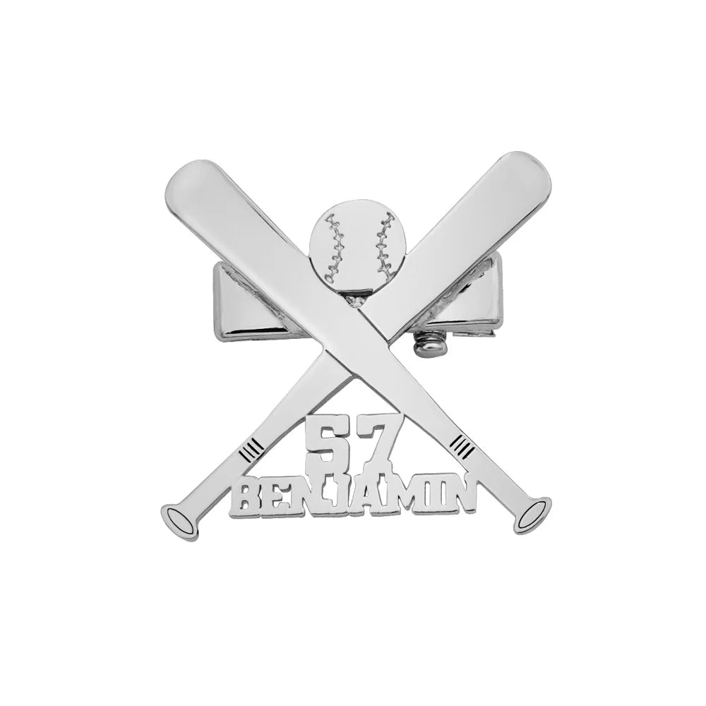 Personalized Baseball Brooch for Baseball Enthusiast - Glamour