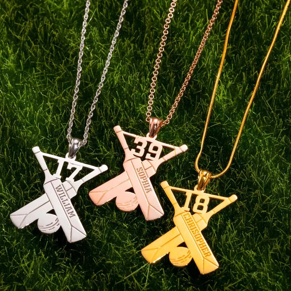 Personalized Cricket Memorial Necklace - Glamour