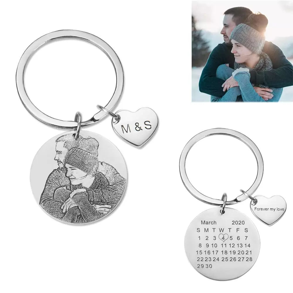 Custom Engraved Photo Keychain - Glamour