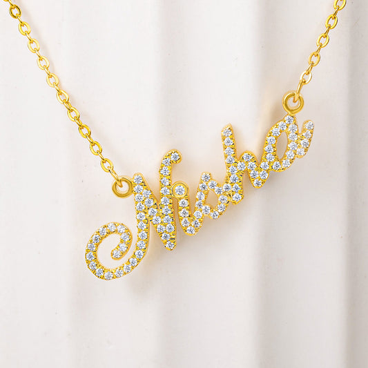 Full Birthstone Carrie Name Necklace - Glamour