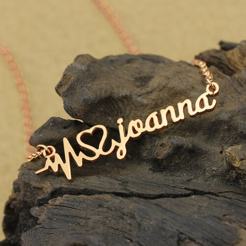 Heartbeat Name Necklace - Glamour
