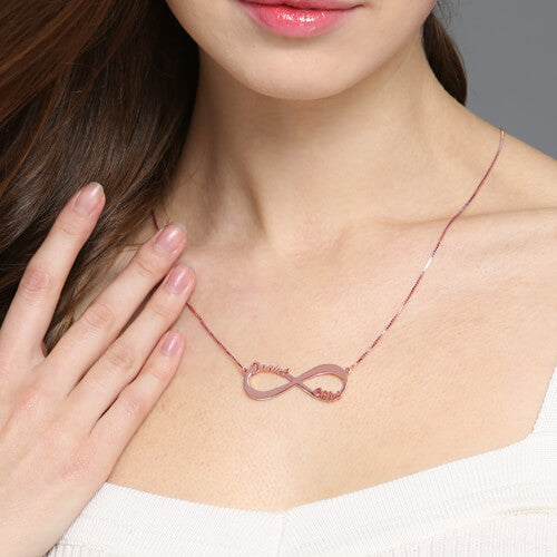 Infinity Necklace Double Names