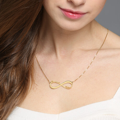Infinity Necklace Double Names