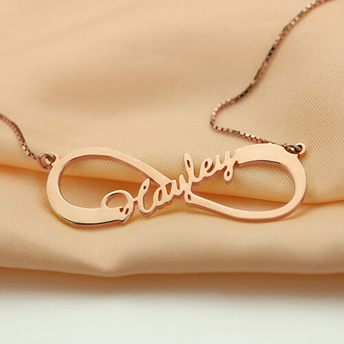 Personalized Single Infinity Name Necklace - Glamour