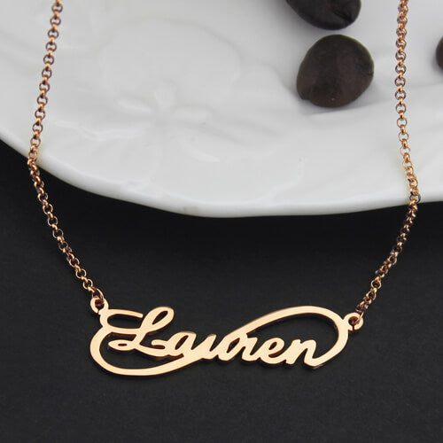 Unique Infinity Style Name Necklace - Glamour