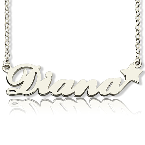 Sex and The City Name Necklace With Star - Glamour