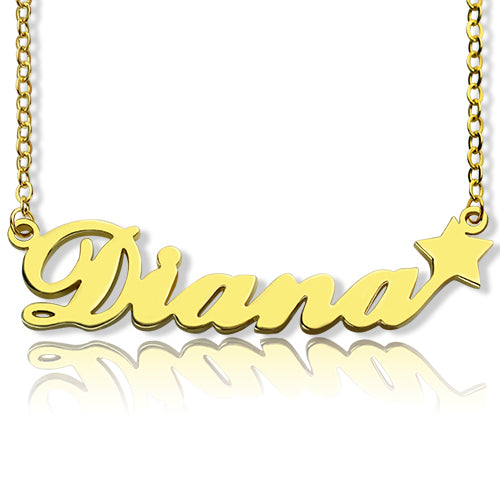 Sex and The City Name Necklace With Star - Glamour