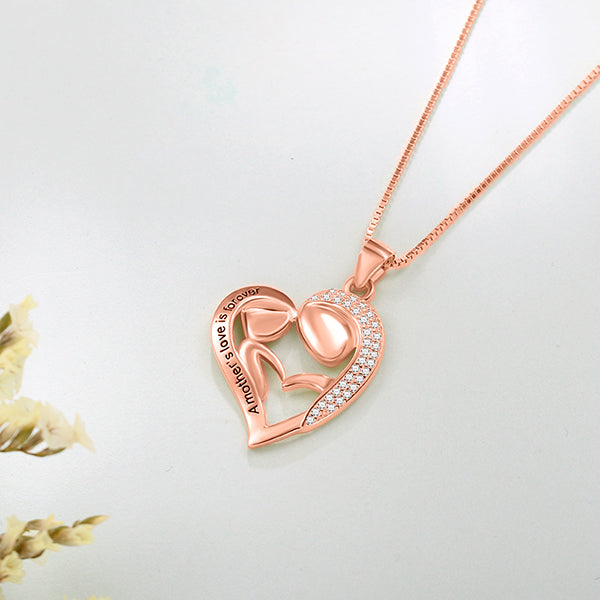 Mom And Daughter Necklace - Glamour
