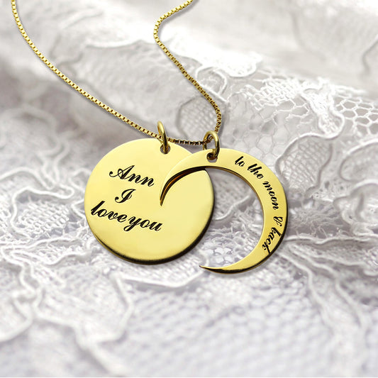 I Love You to The Moon and Back Love Necklace - Glamour