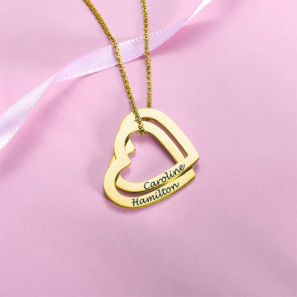 Interlocking Hearts Necklace - Glamour