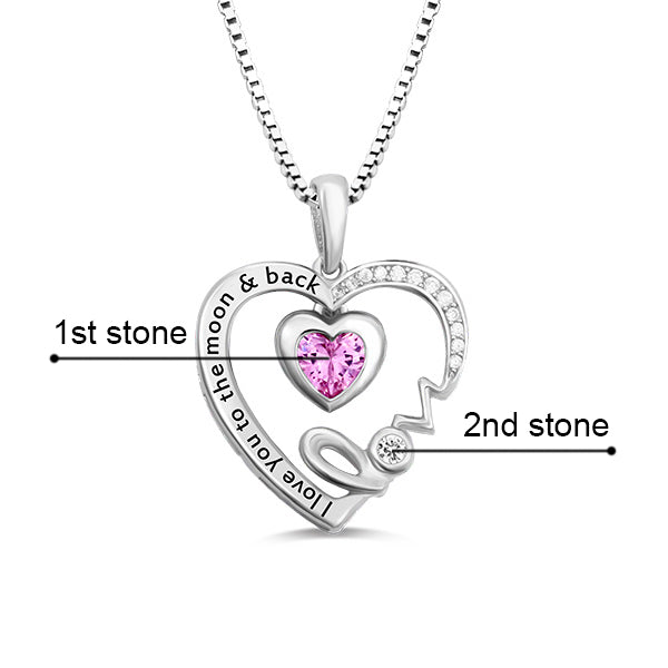 Personalized I Love You To The Moon And Back Necklace - Glamour