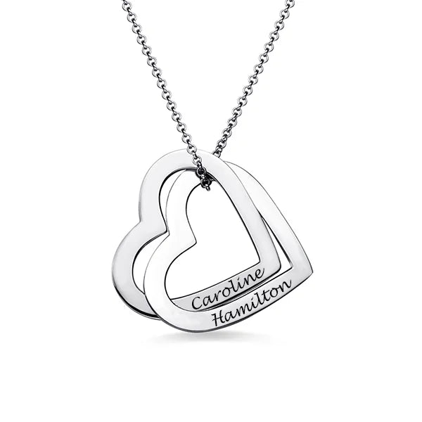 Interlocking Hearts Necklace - Glamour