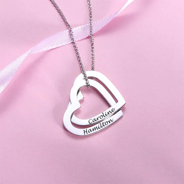Interlocking Hearts Necklace - Glamour