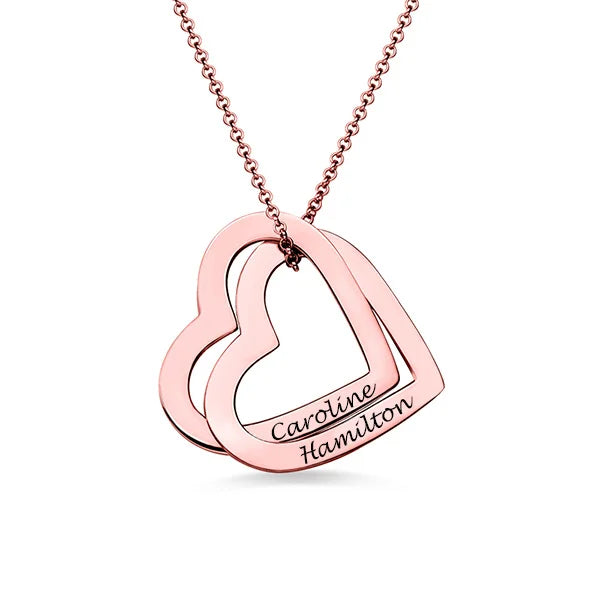 Interlocking Hearts Necklace - Glamour