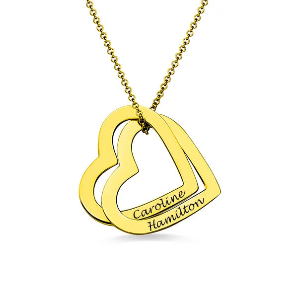 Interlocking Hearts Necklace - Glamour