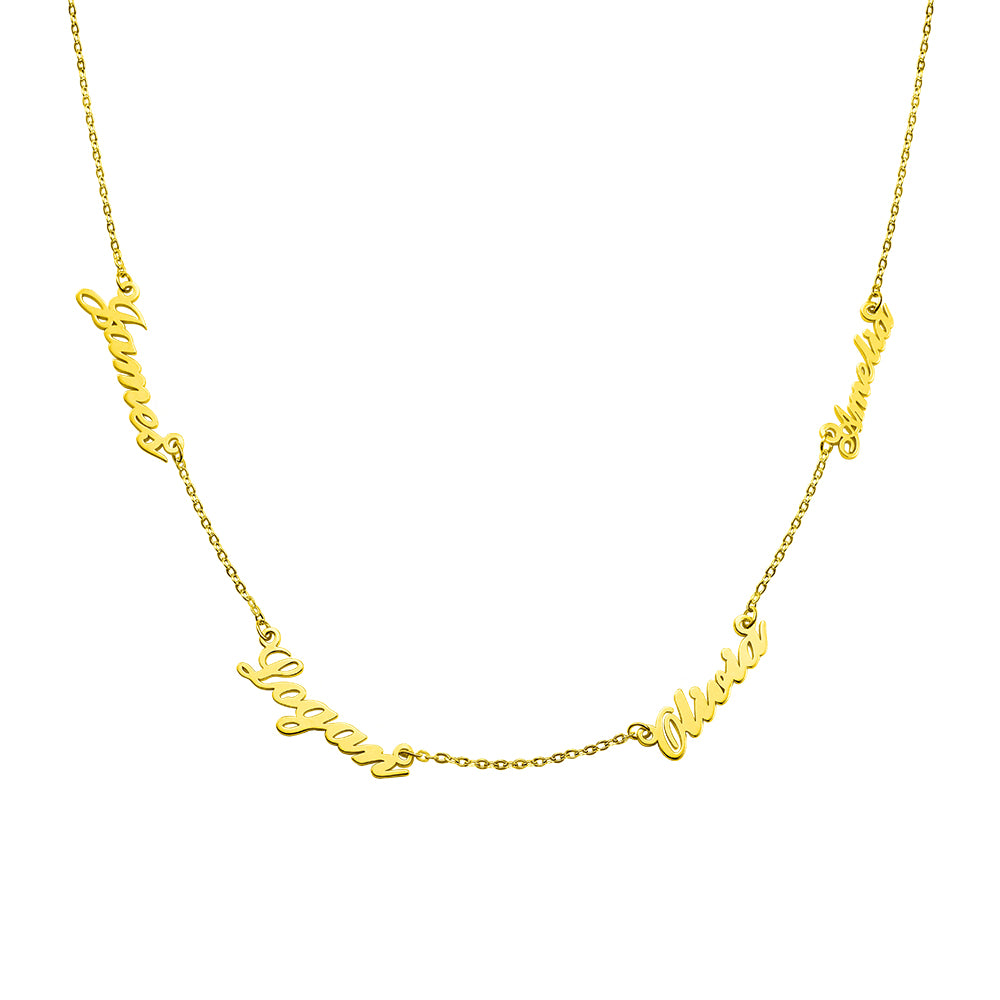 Personalized 4 Names Necklace - Glamour
