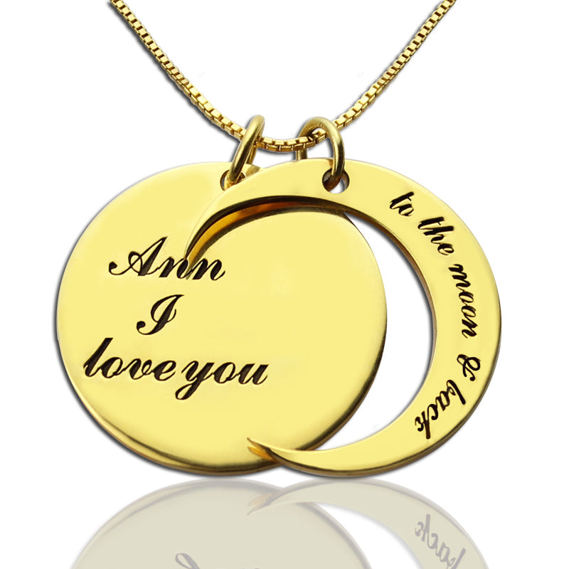 I Love You to The Moon and Back Love Necklace - Glamour