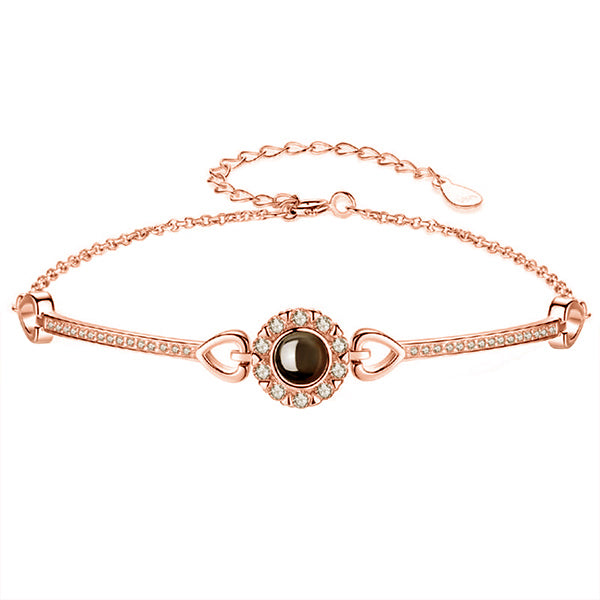 Love Memory Photo & 100 Languages Projection Bracelet - Glamour